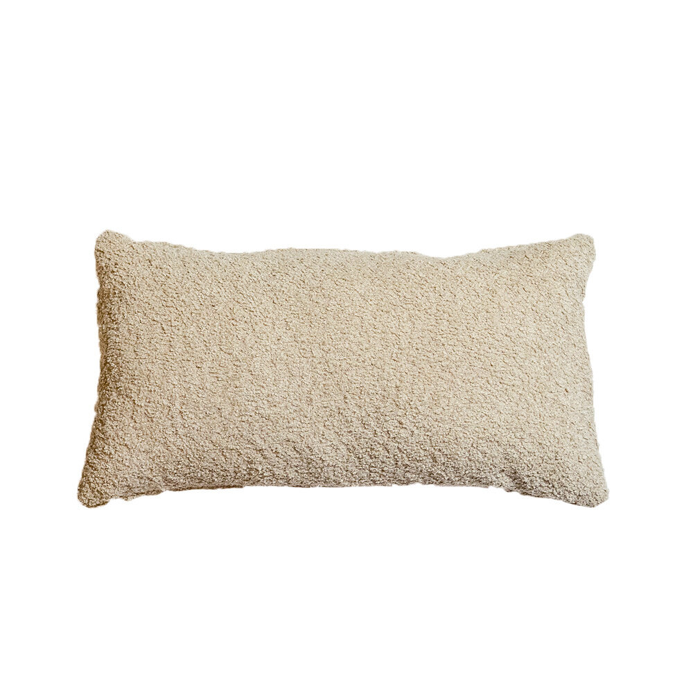 Kussen Kalmi bouclé taupe 25 × 45 cm