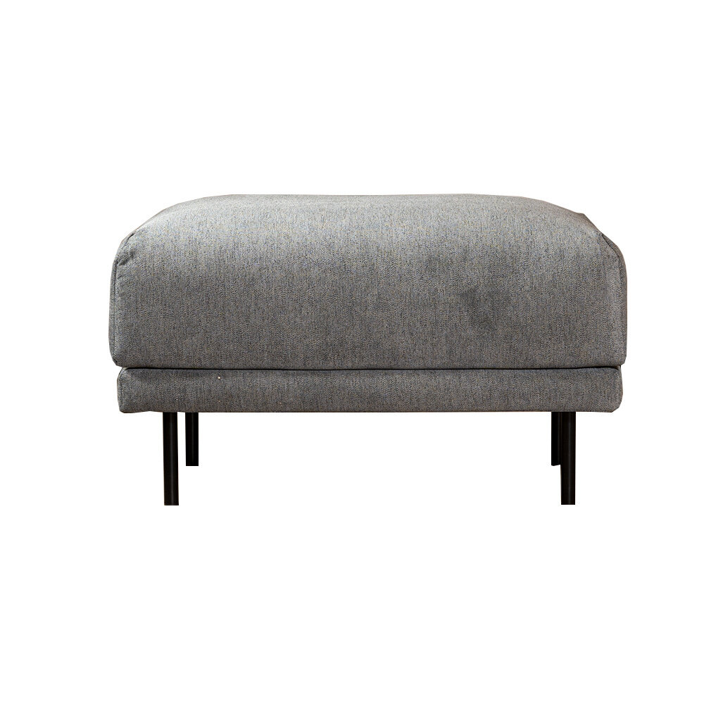 Poef Belon polyester antraciet 90 × 54 cm hoog