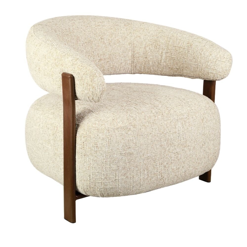 Fauteuil Talto chenille taupe 76 cm