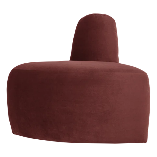 Bank Valro velours bruin 76 cm