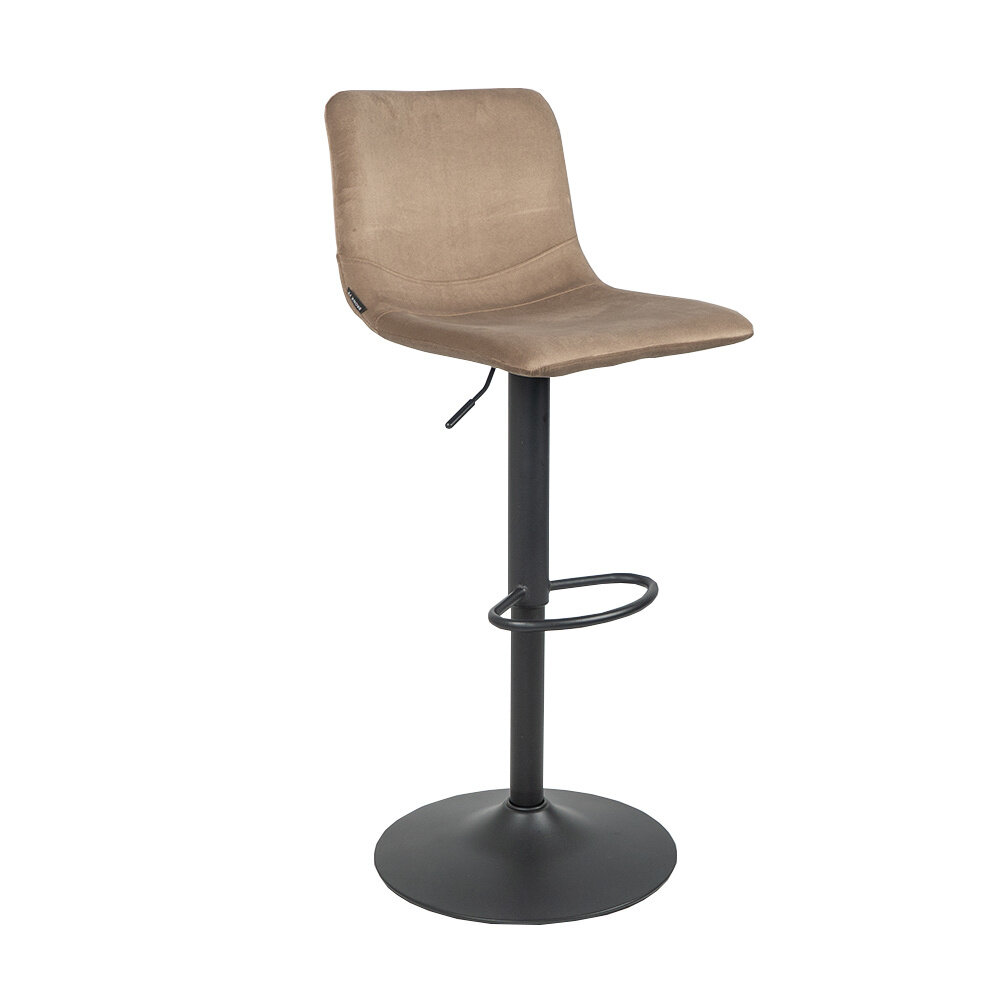 Barkruk Ralla velours taupe 60 cm