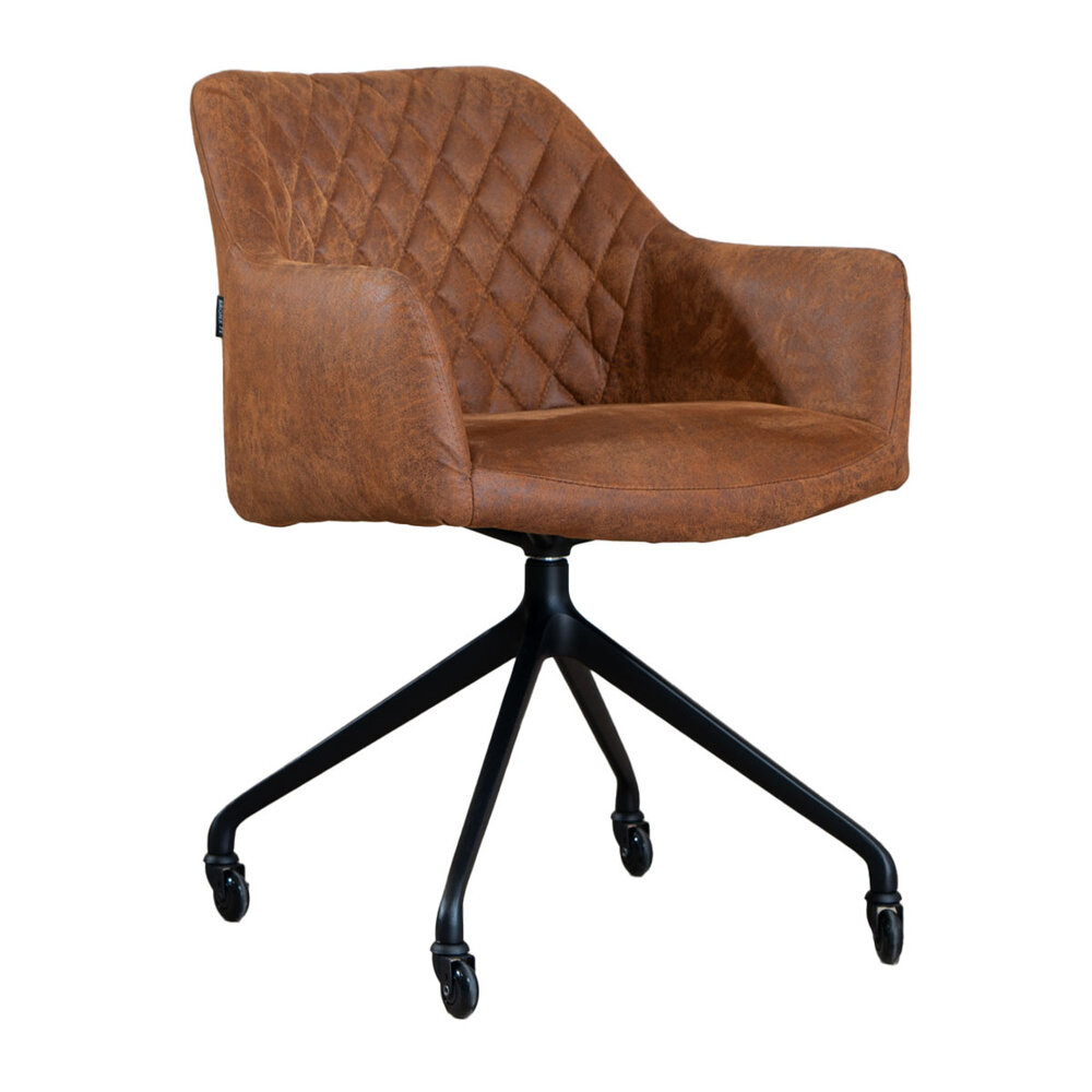 Stoel Galvo eco-leer cognac 58 cm