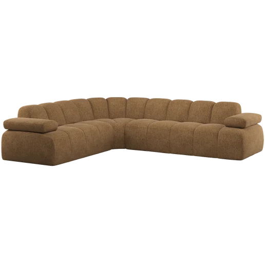 Hoekbank Korla chenille geel links