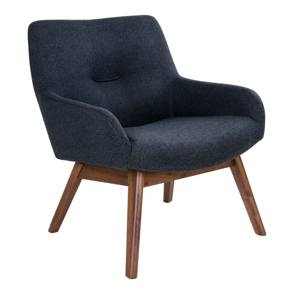 Fauteuil Vesen stof donkerblauw