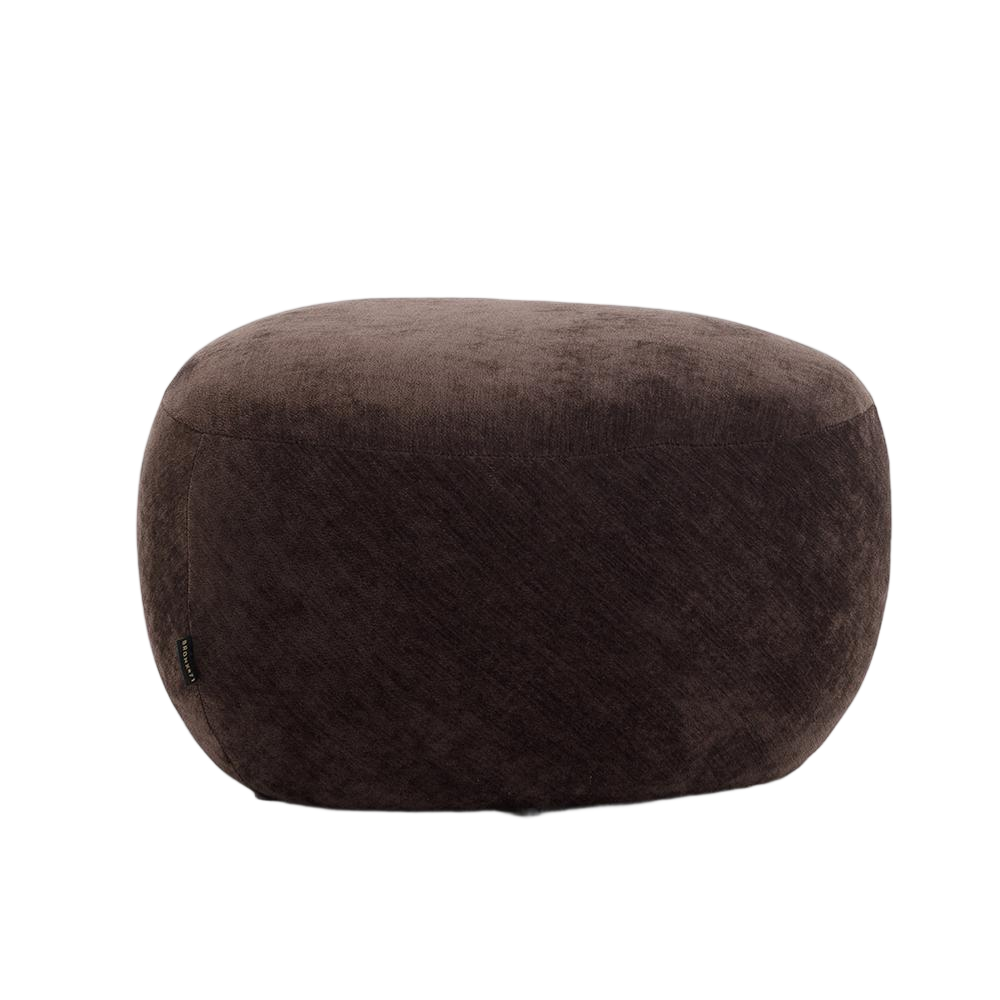 Poef Zania velours bruin