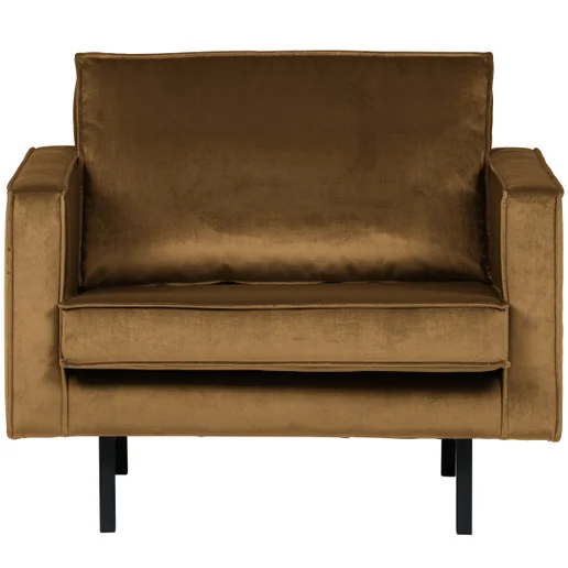 Fauteuil Linio velours geel 105 cm