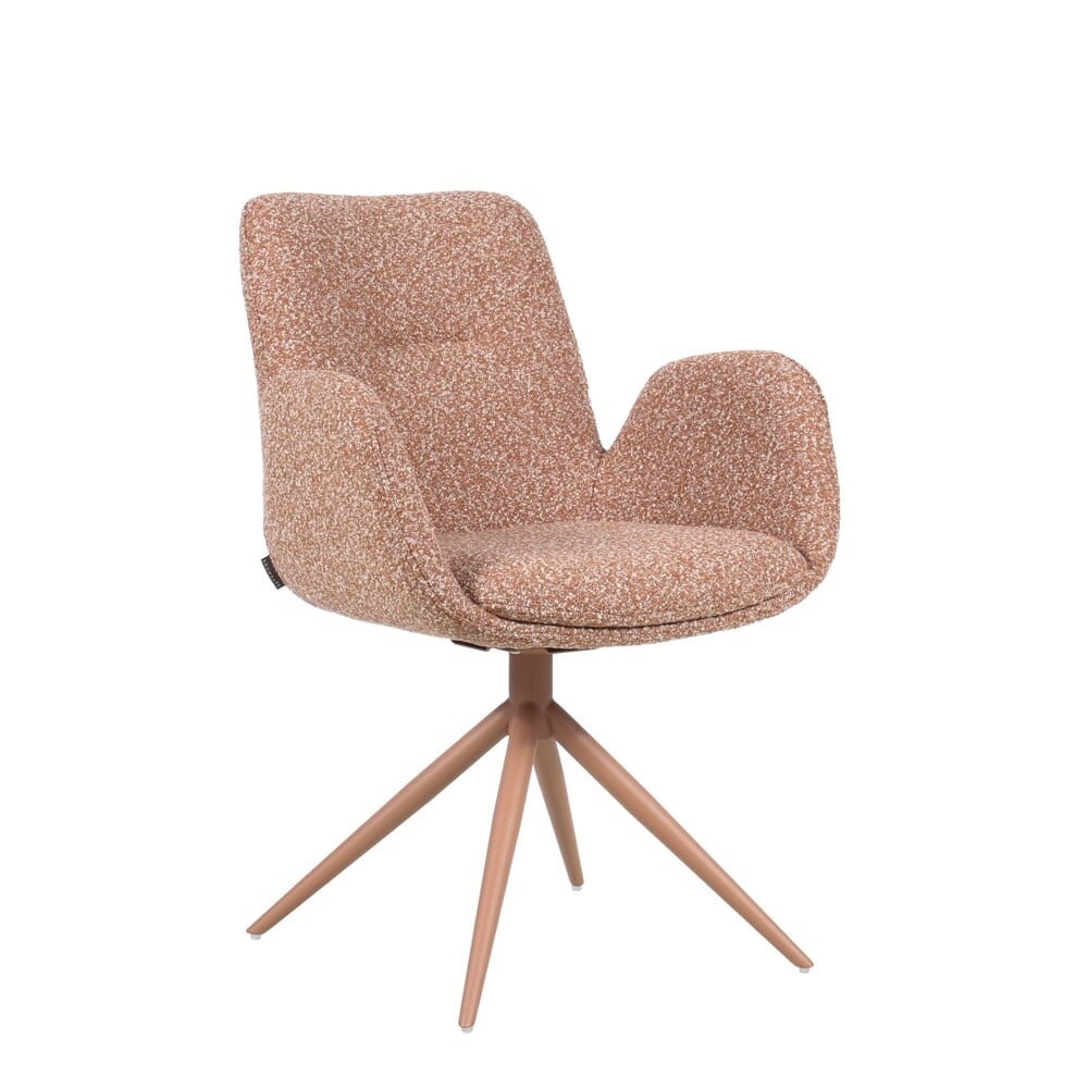 Stoel Maron polypropyleen polyester terracotta draaibaar 62 cm