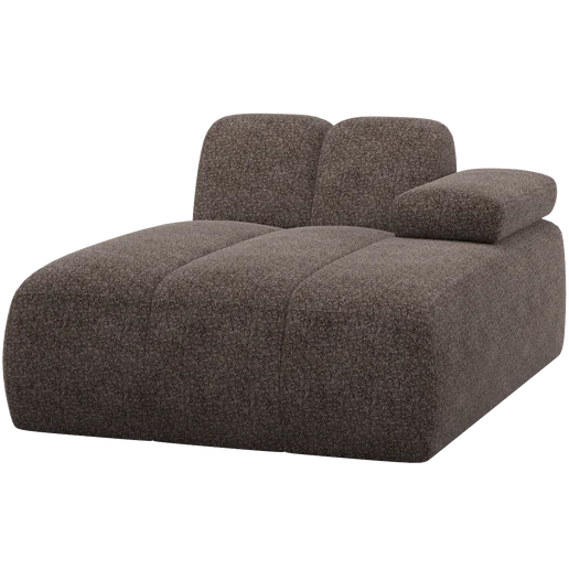Chaise longue Linro chenille rechts 124 cm