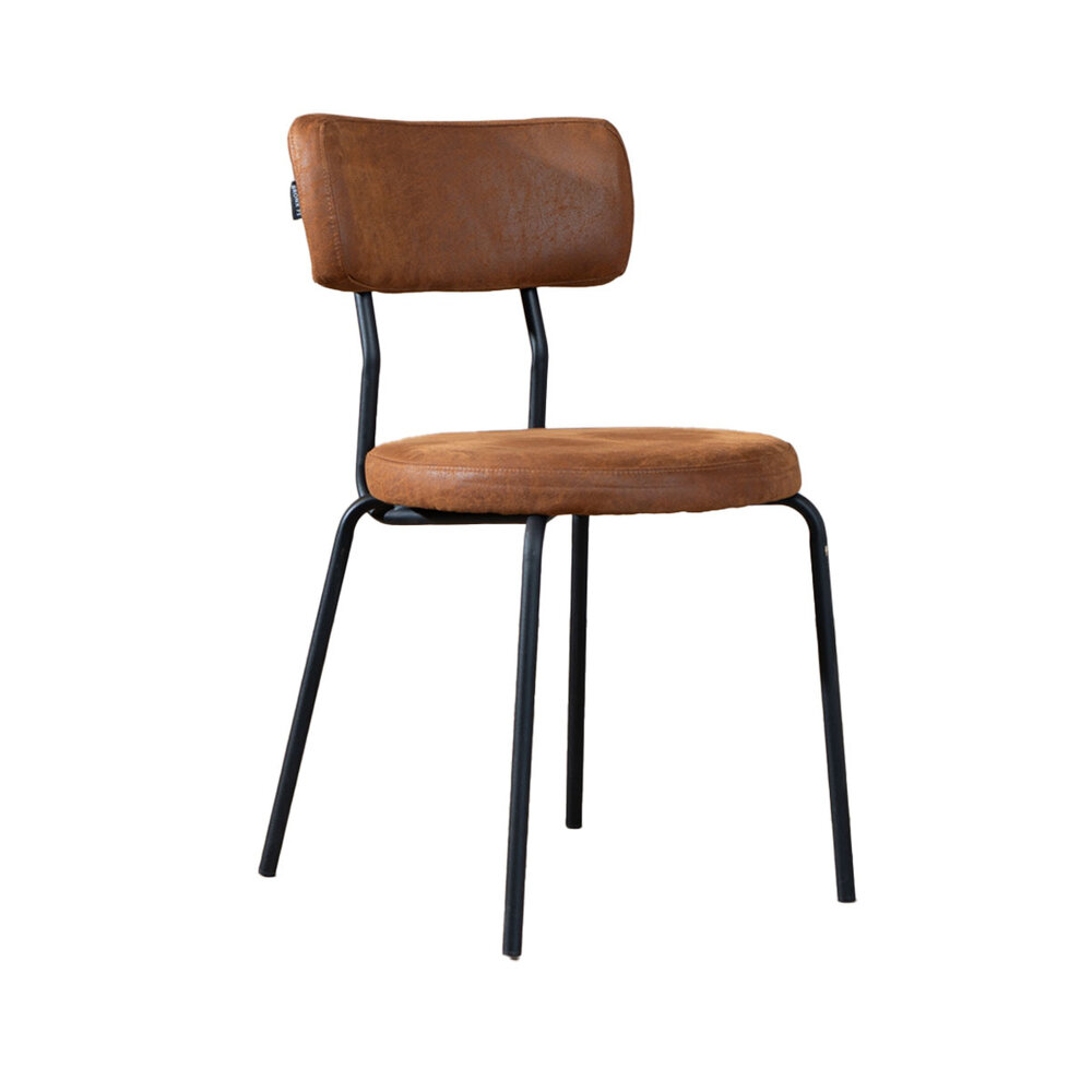 Stoel Gra eco-leer cognac 43 cm