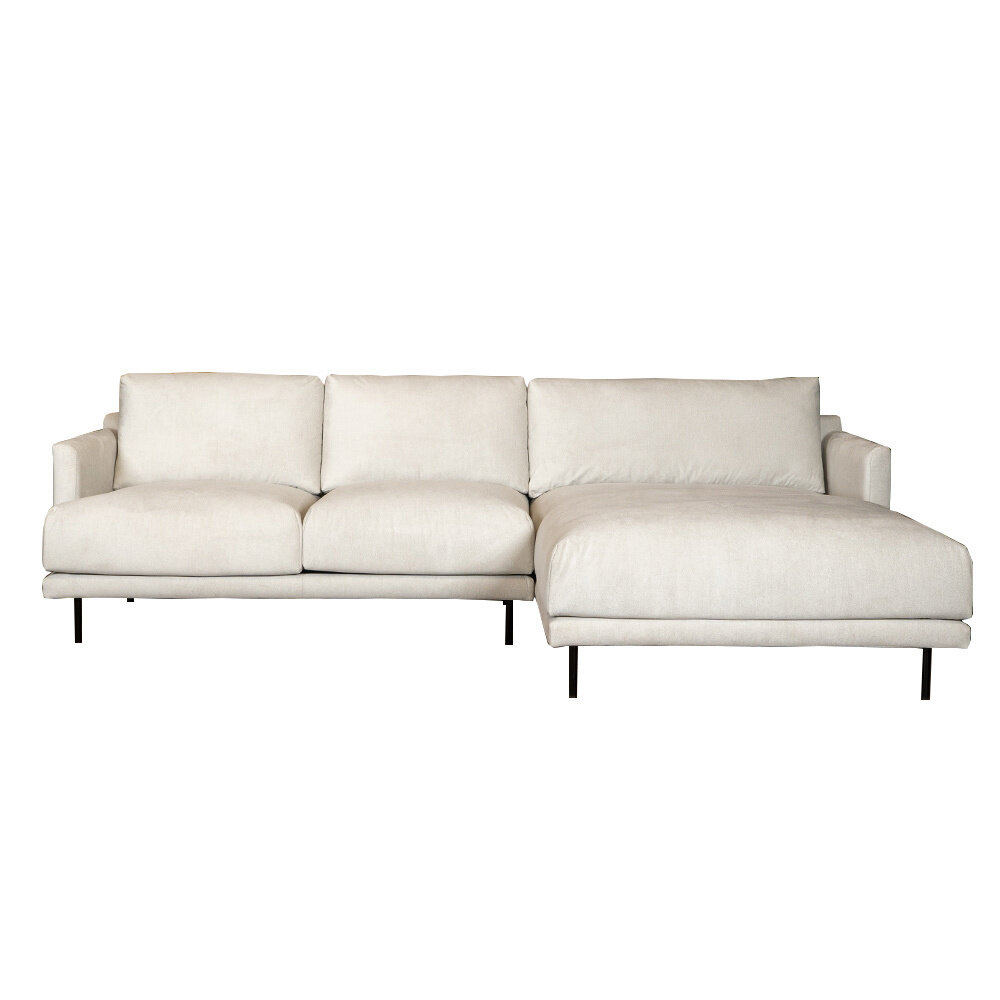 Hoekbank Koron polyester wit rechts