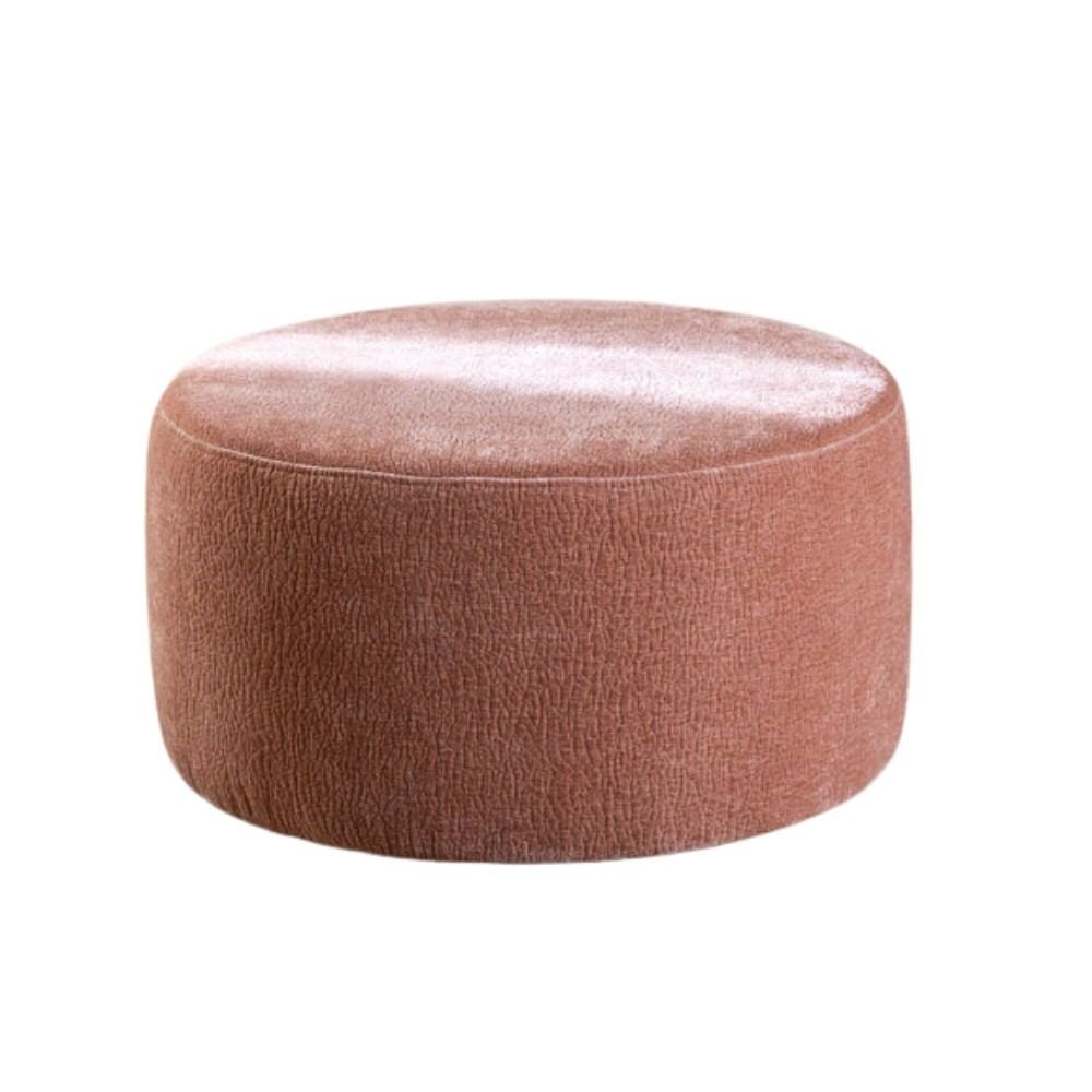 Poef Lania chenille roze rond Ø70 cm
