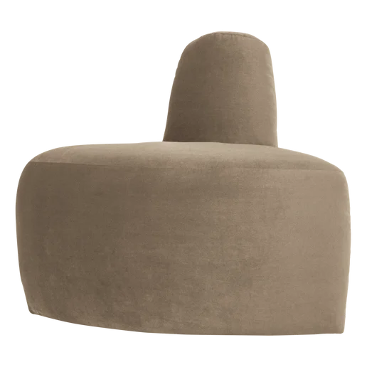Bank Delio velours taupe 76 cm