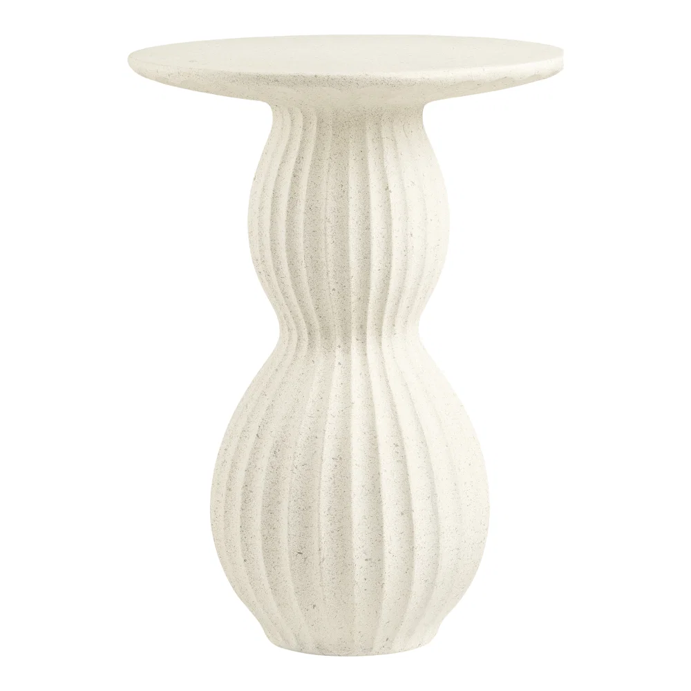 Bijzettafel Valel fiberclay wit 40 cm