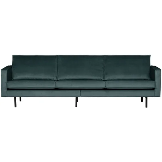 Bank Levrien velours blauw 3-zits 277 × 85 cm hoog