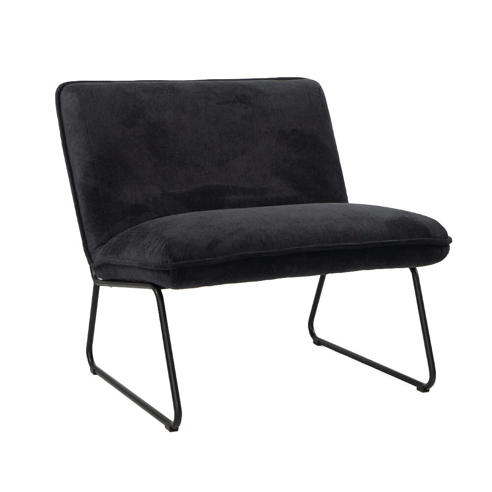 Fauteuil Olvo polyester zwart