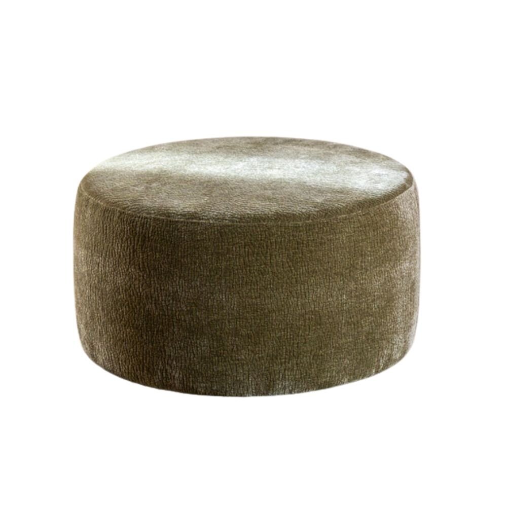 Poef Olmi chenille groen rond Ø70 cm