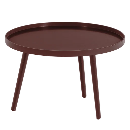 Bijzettafel Calel MDF rood Ø60 cm
