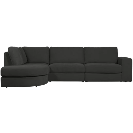 Hoekbank Arna polyester grijs links 301 cm
