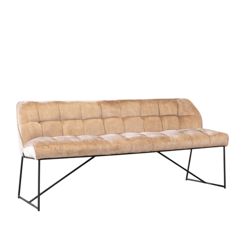 Bankje Zanio velours taupe 220 cm