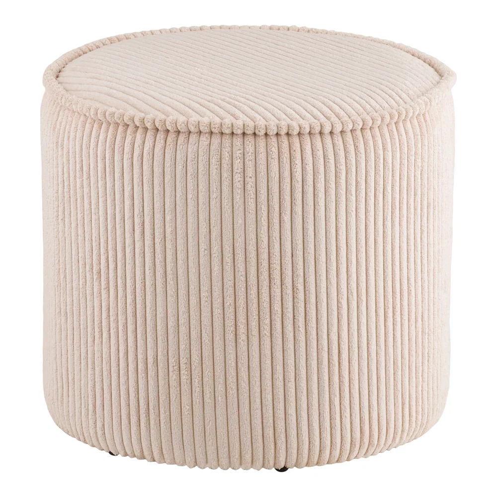 Poef Rosia polyester beige 40 cm