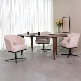 Eettafel Helia mangohout espresso 110 cm
