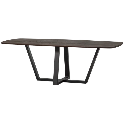 Eettafel Gran eiken bruin 220 × 75 cm hoog