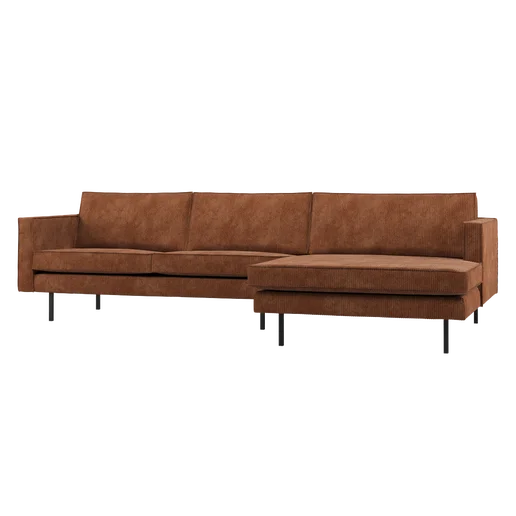 Chaise longue Calis bruin rechts 300 × 85 cm hoog