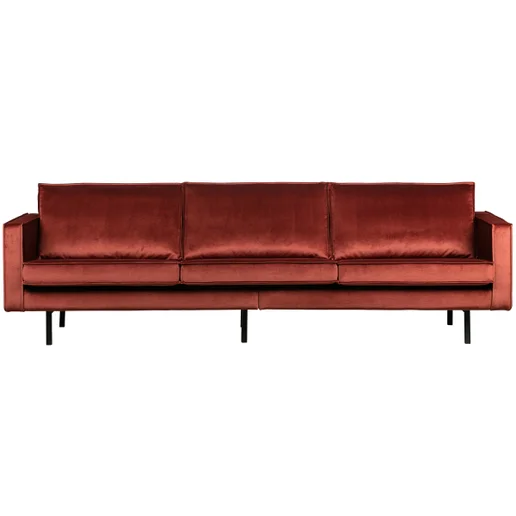 Bank Palnana velours rood 3-zits 277 cm