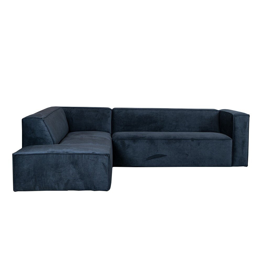 Hoekbank Isio polyester zwart links 266 cm