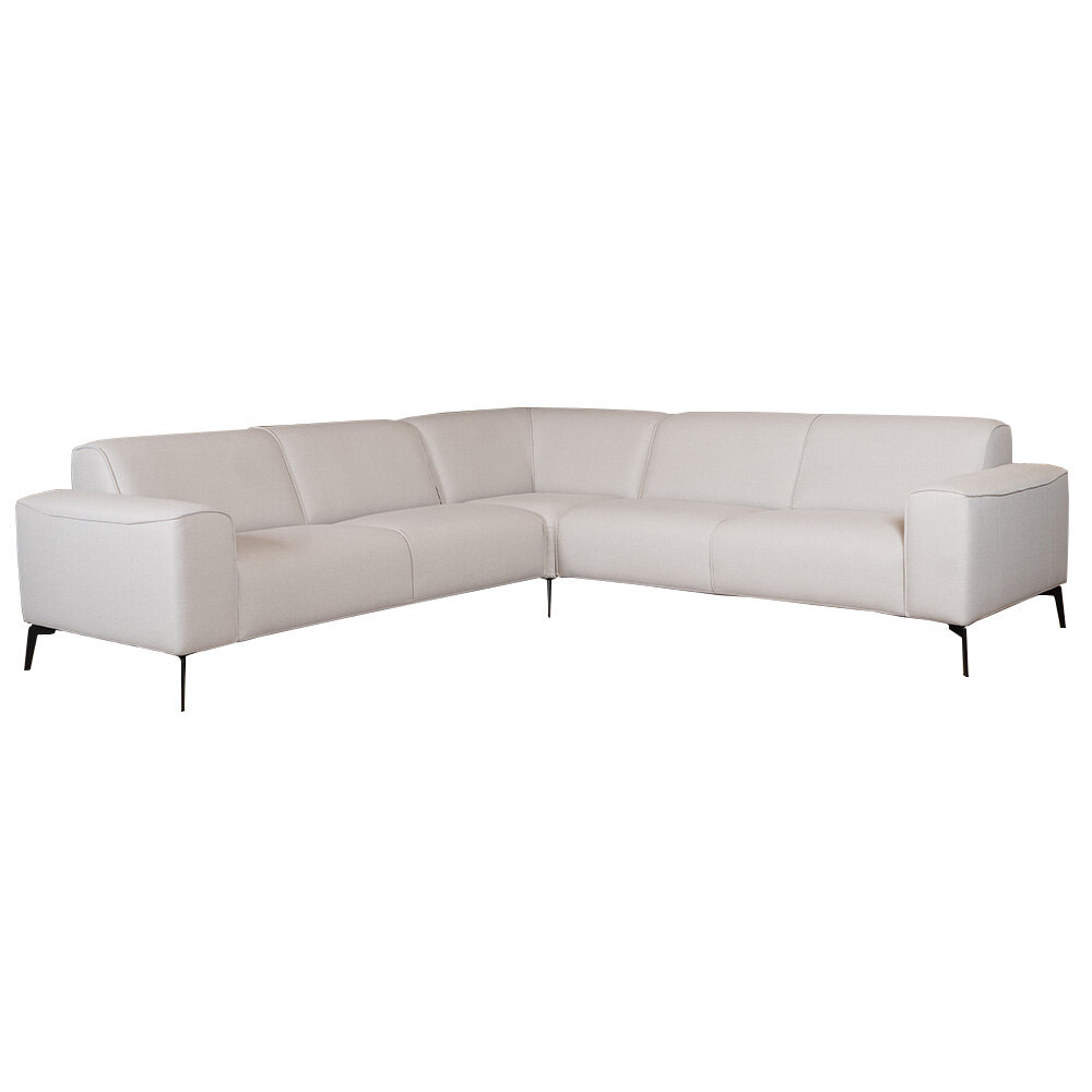 Hoekbank Valar polyester wit links rechts