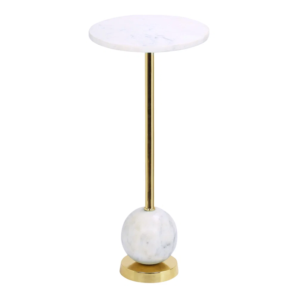 Bijzettafel Arvo marmer messing 25 cm