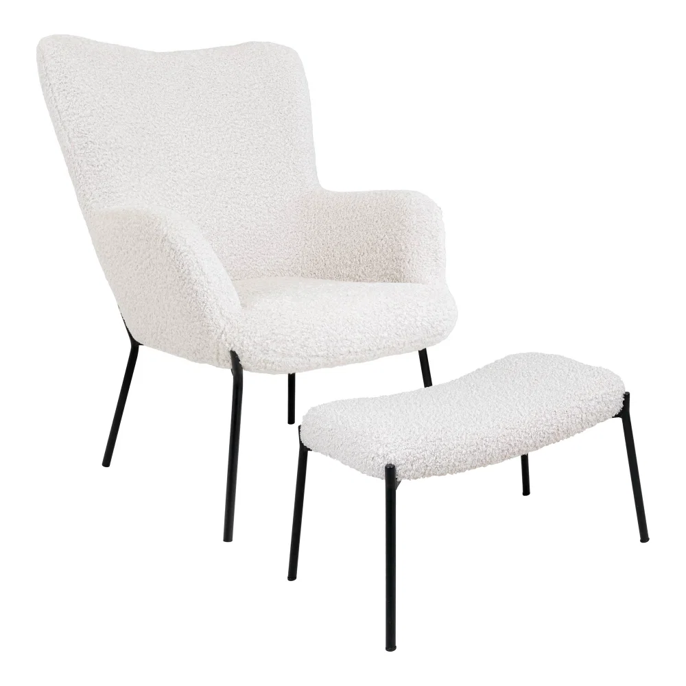 Fauteuil Ola polyester wit 70 cm