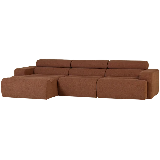 Chaise longue Ola oranje links 300 cm
