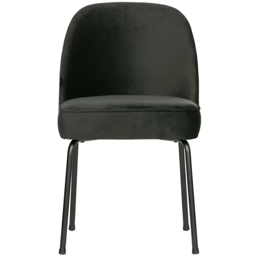 Eetkamerstoel Dalmi polyester zwart 50 cm