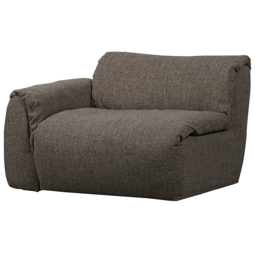 Bank Ulriel polyester grijs 1-zits links