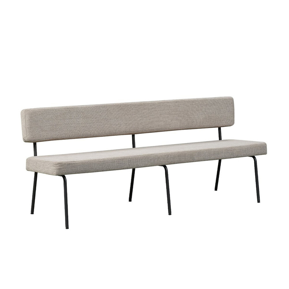 Bankje Lanla polyester taupe 190 cm