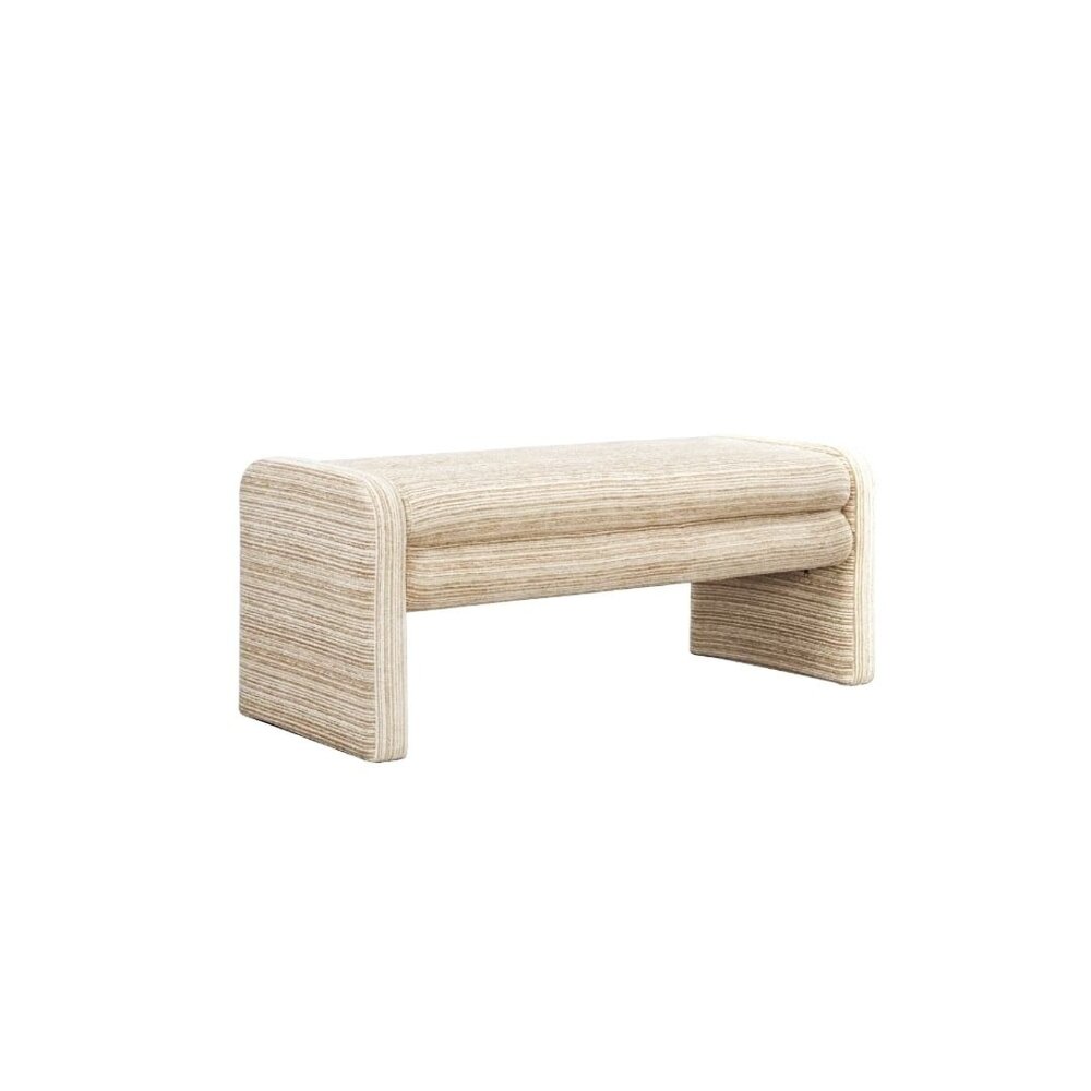 Bankje Kalro metaal beige 100 cm