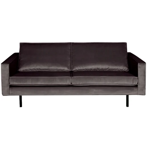 Bank Fioteon velours grijs 5-zits 190 cm