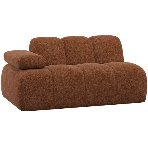 Bank Salsion chenille bruin 5-zits links