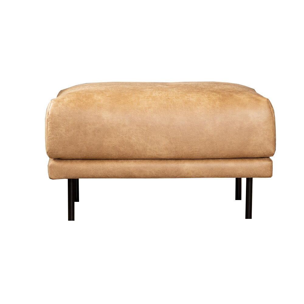 Poef Ralro eco-leer beige 90 cm