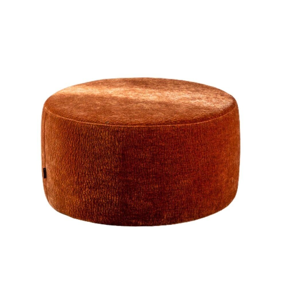 Poef Belna chenille terracotta rond Ø70 cm