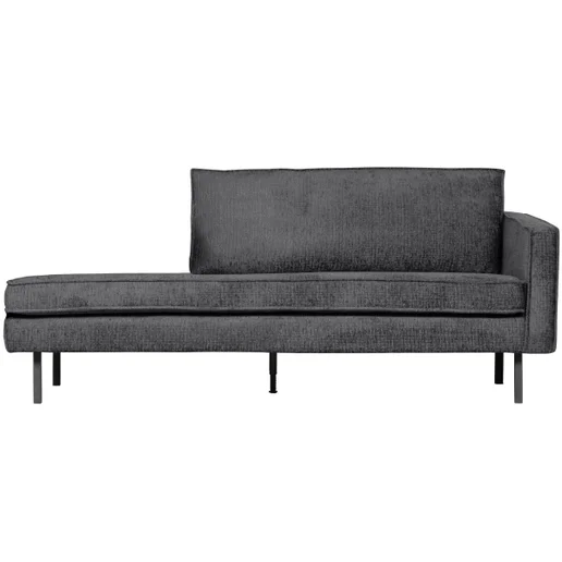 Chaise longue Gra polyester grijs rechts 203 cm