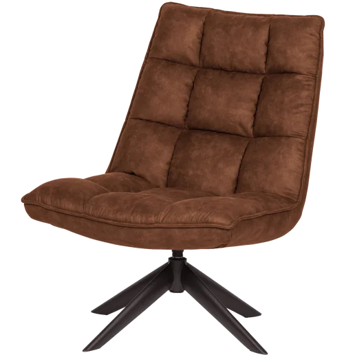 Fauteuil Perro kunstleer grijs 70 cm