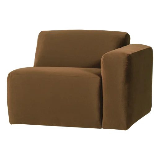Bank Brael velours geel 1-zits rechts