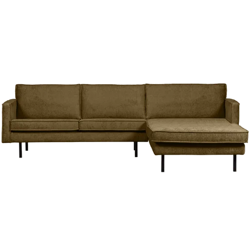Chaise longue Zela polyester goud rechts 300 cm