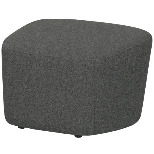 Poef Isio polyester grijs 62 cm