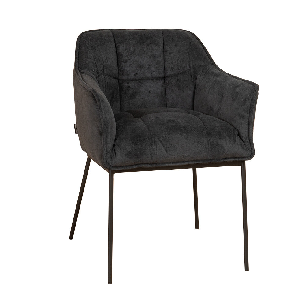 Stoel Ulvo polyester zwart 62 cm