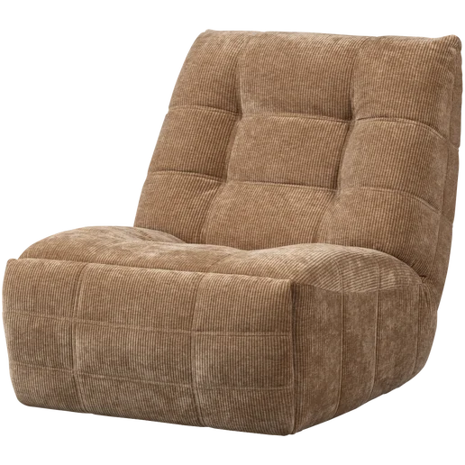 Fauteuil Marro ribstof bruin