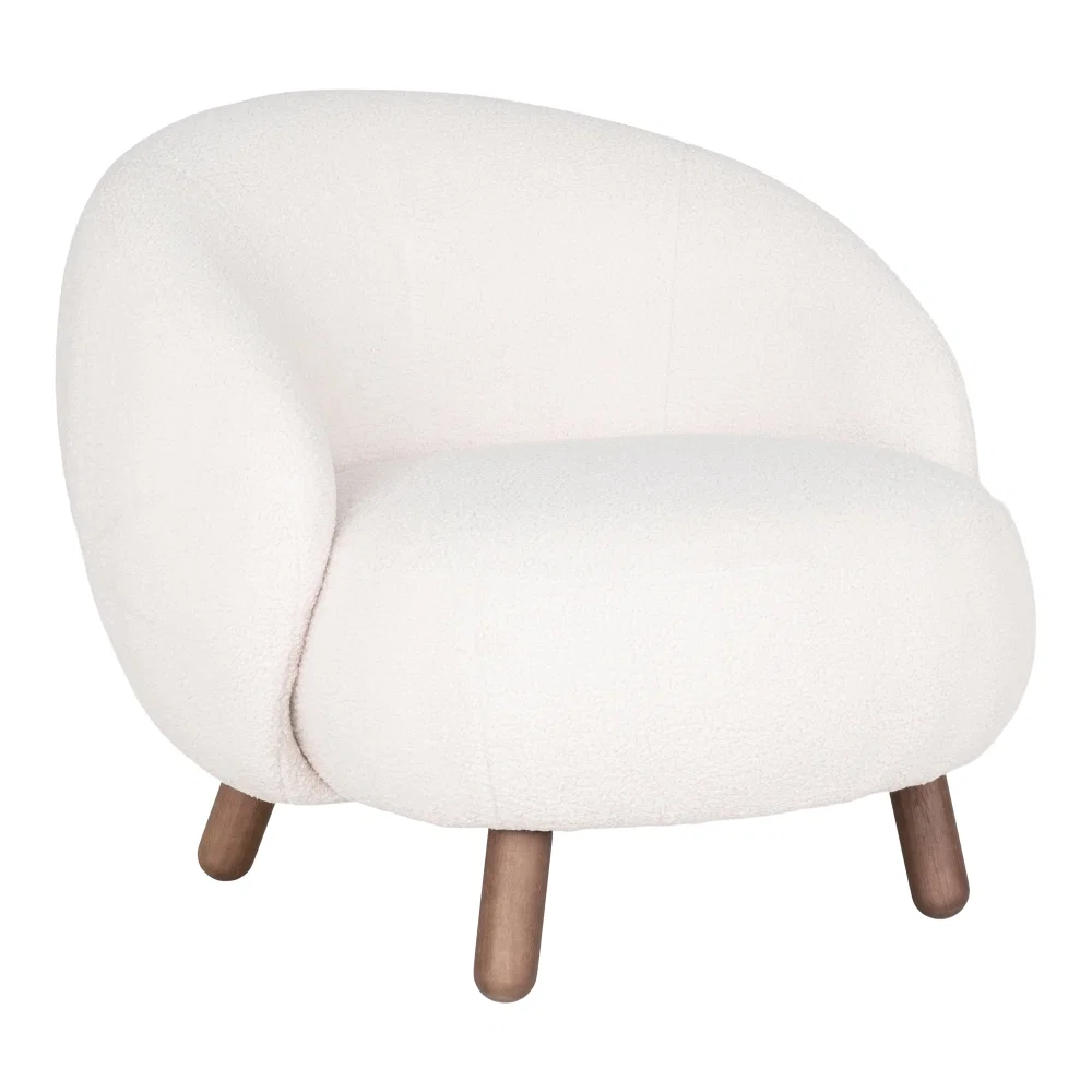 Fauteuil Vesro polyester wit 76 cm