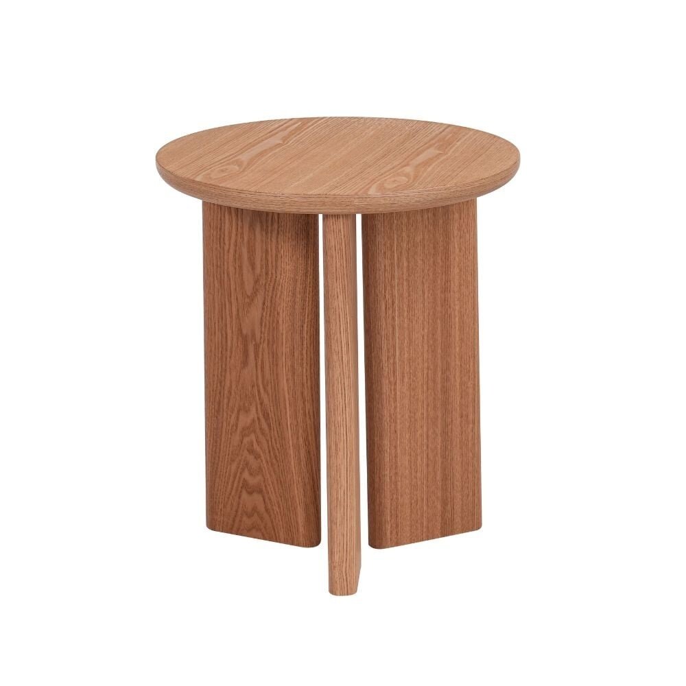 Bijzettafel Vinio MDF + eikenfineer naturel eiken Ø40 cm